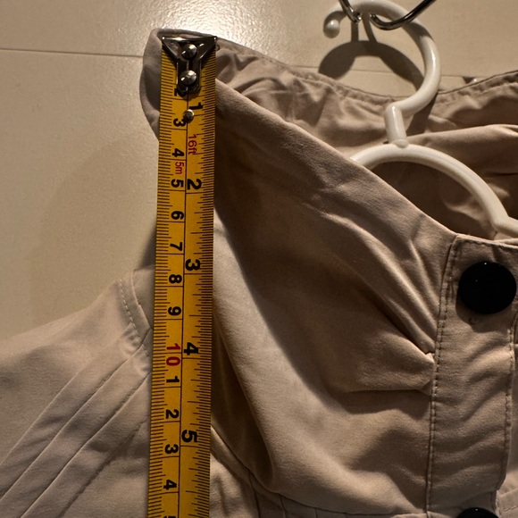 Model France Beige Button-Up Jacket - Picture 8 of 11